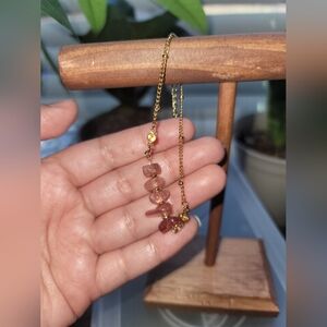 Strawberry Quartz / Stainless Steel Bracelet